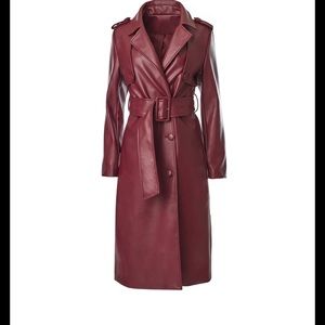 Beautiful vegan leather trench coat!